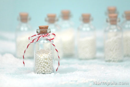 Tiny Bottles of Magical Snow from the North Pole