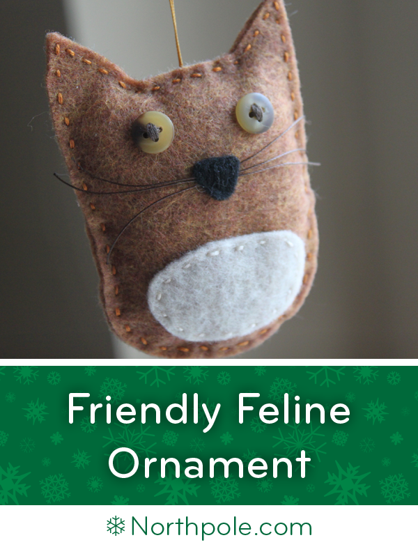 Friendly Feline Christmas Ornament • Northpole.com Craft Cottage