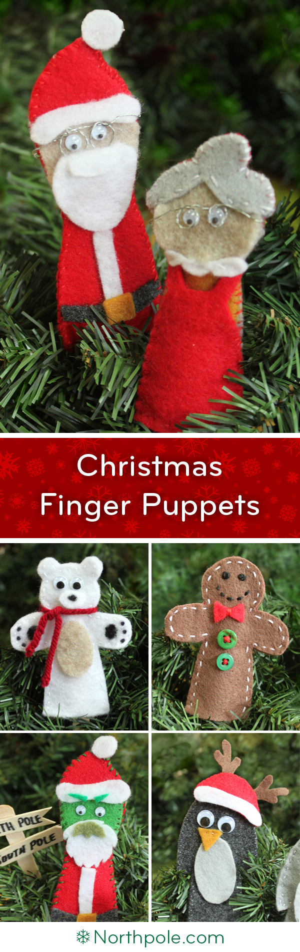 Christmas Finger Puppets • Northpole.com Craft Cottage