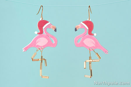 Festive Flamingo Earrings