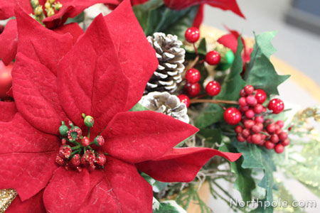 Poinsettia & Berries Centerpiece