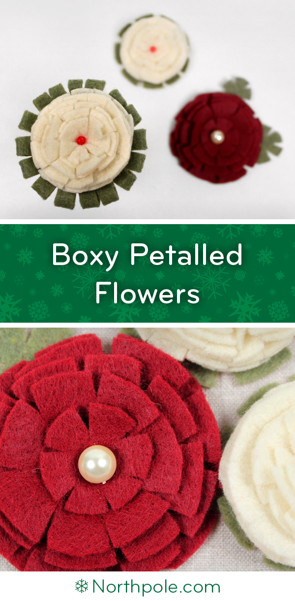 Boxy Petalled Flowers • Northpole.com Craft Cottage