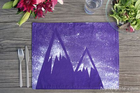 Freezer Paper Stencil Placemats