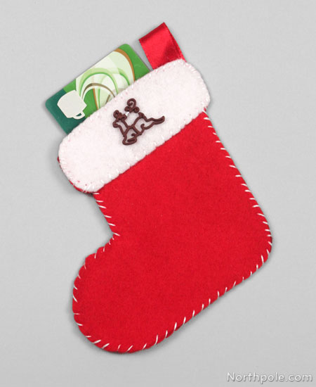 Mini Stocking For Gift Cards