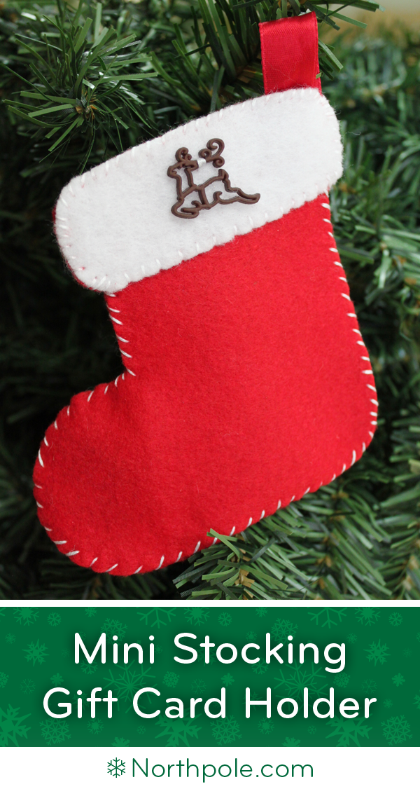 Mini Stocking for Gift Cards • Northpole.com Craft Cottage