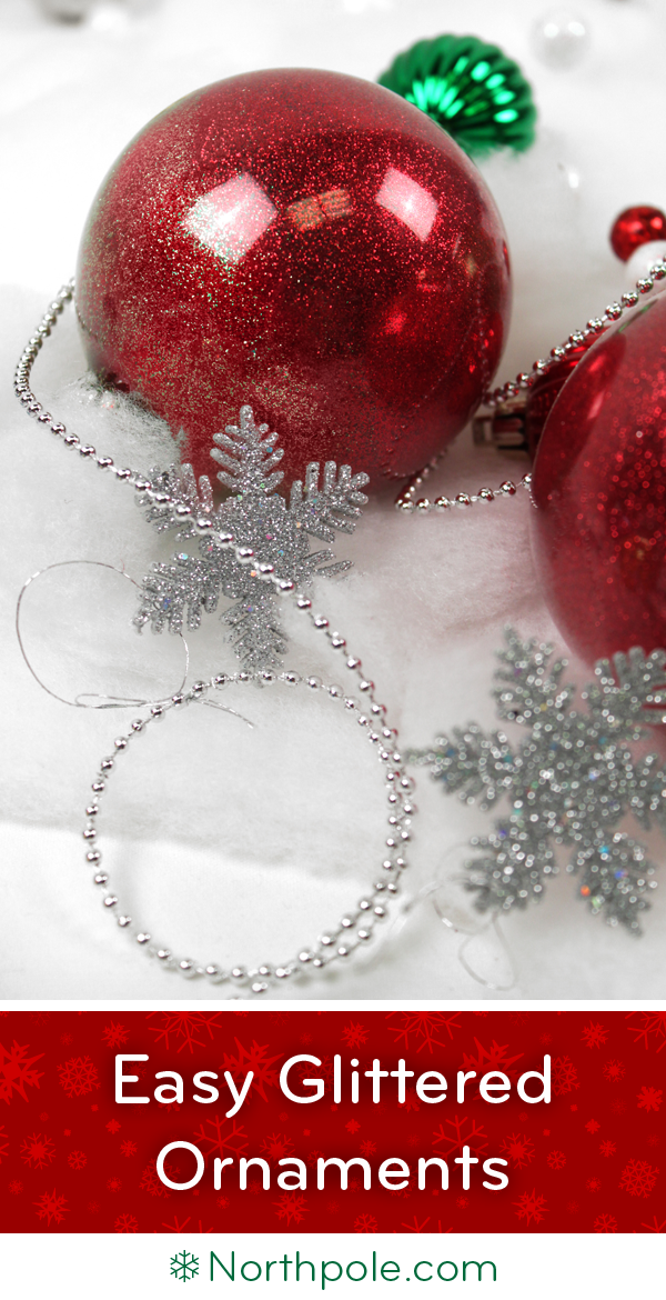 Glittered Ornaments • Northpole.com Craft Cottage
