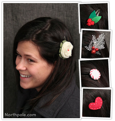 Christmassy Hair Clips