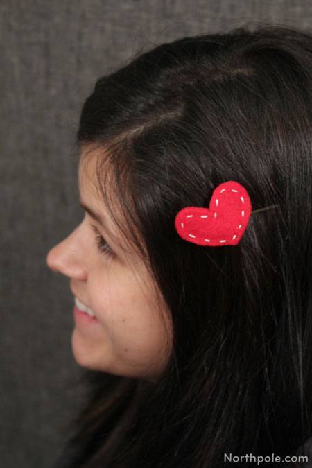 Christmassy hair pins