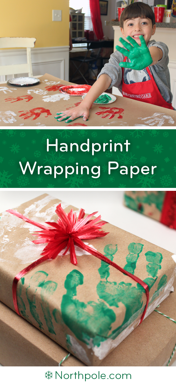 Handprint Wrapping Paper • Northpole.com Craft Cottage