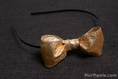 Glittery Gold Bow
