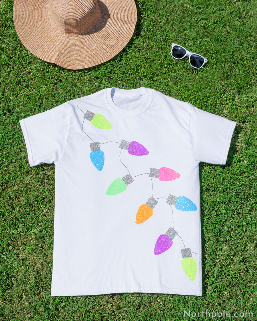 Iron-On Christmas Lights Shirt