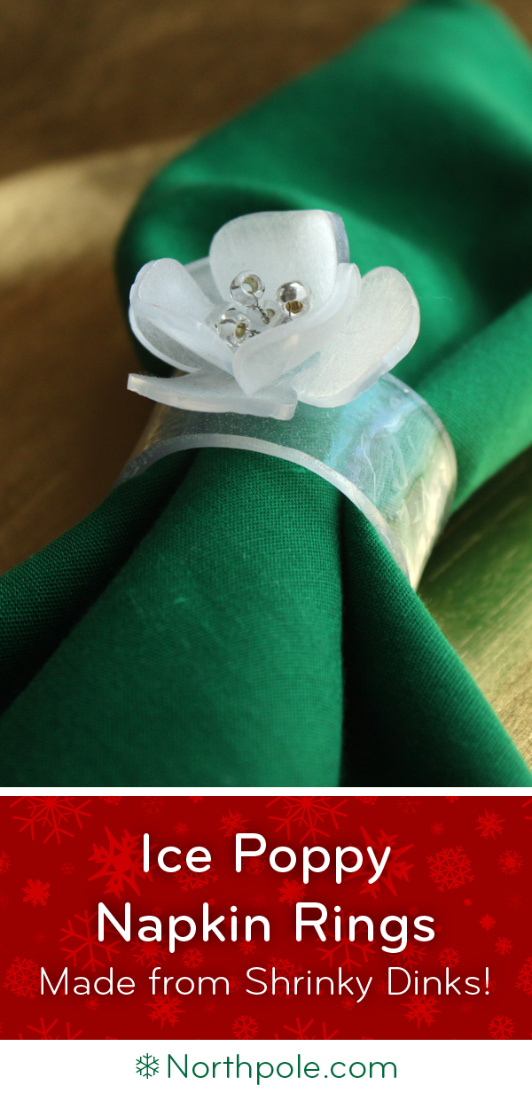 Ice Poppy Napkin Rings | Northpole.com Craft Cottage