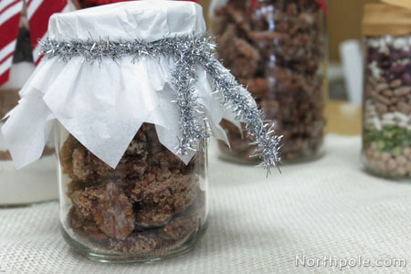 Cover with tissue paper and wired ribbon