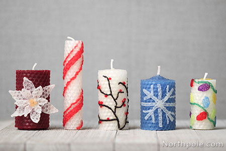 Surprisingly Simple Embellished Beeswax Candles