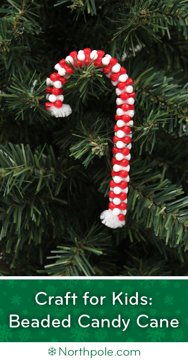 Beaded Candy Cane Ornament • Northpole.com Craft Cottage
