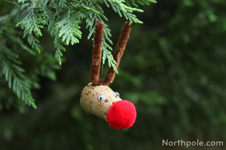 Cork Reindeer Ornament
