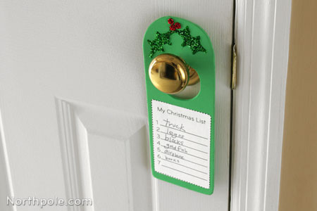 Christmas List Door Hanger
