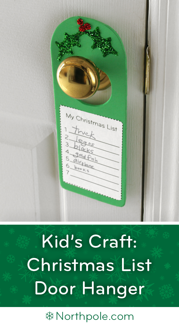 Christmas List Door Hanger • Northpole.com Craft Cottage