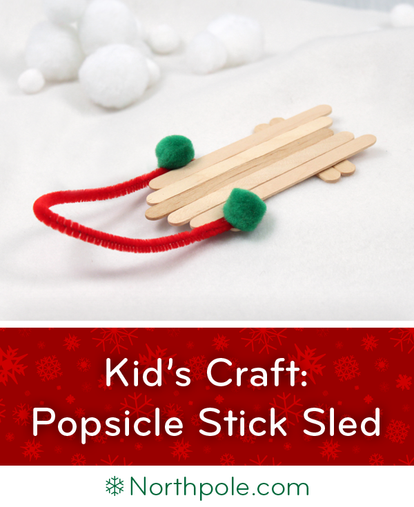 Popsicle Stick Sled • Northpole.com Craft Cottage