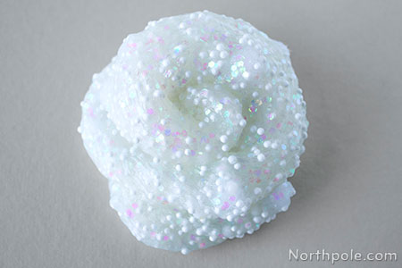 Sparkly Snowball Slime Craft for Kids: Sparkly Snowball Slime