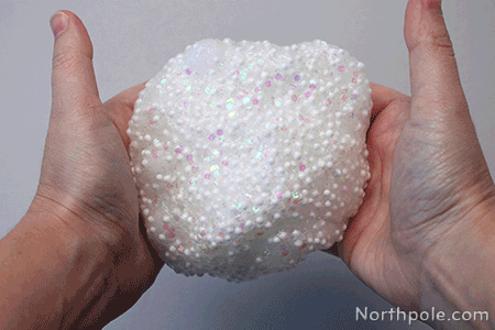 Sparkly Snowball Slime Craft for Kids: Sparkly Snowball Slime