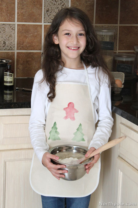 Simple Stenciled Christmas Apron
