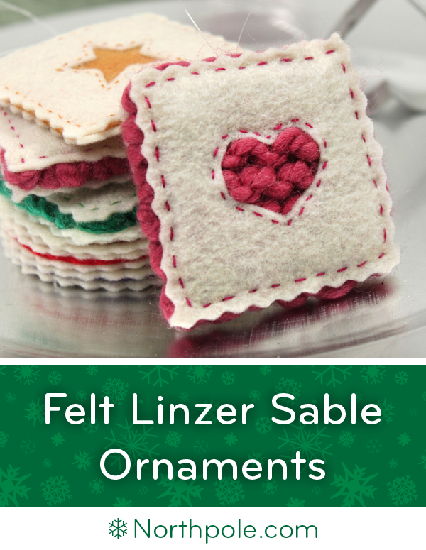 Felt Linzer Sable Ornaments • Northpole.com Craft Cottage