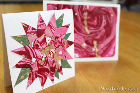 Handmade Marbled Cards