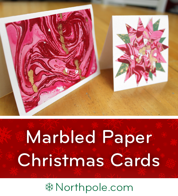 Handmade Marbled Christmas Cards • Northpole.com Craft Cottage