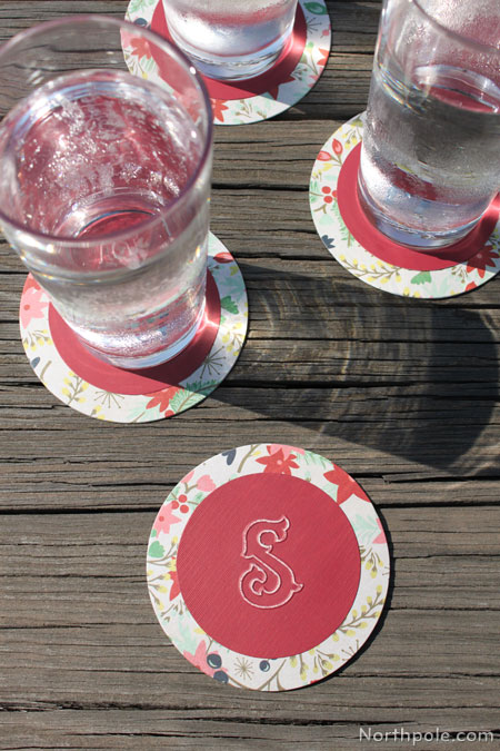 Monogrammed Cocktail Coasters