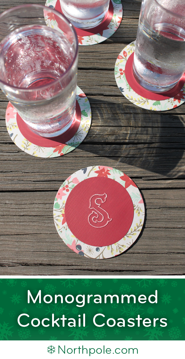 Monogrammed Cocktail Coasters • Northpole.com Craft Cottage