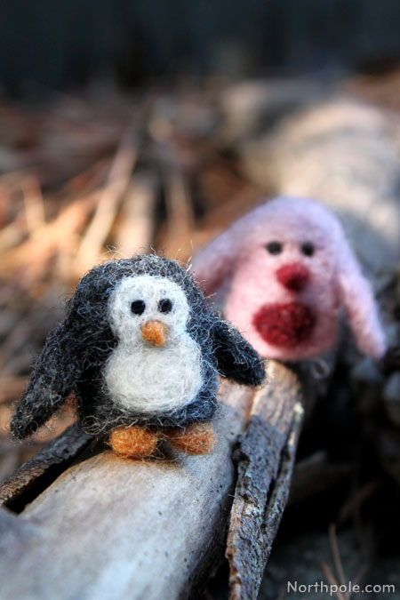 Needle Felted Penguin Pals