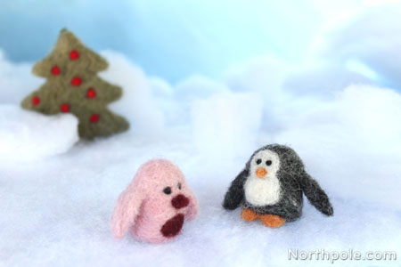 Needle Felted Penguin Pals