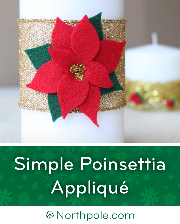 Simple Poinsettia Appliqué • Northpole.com Craft Cottage