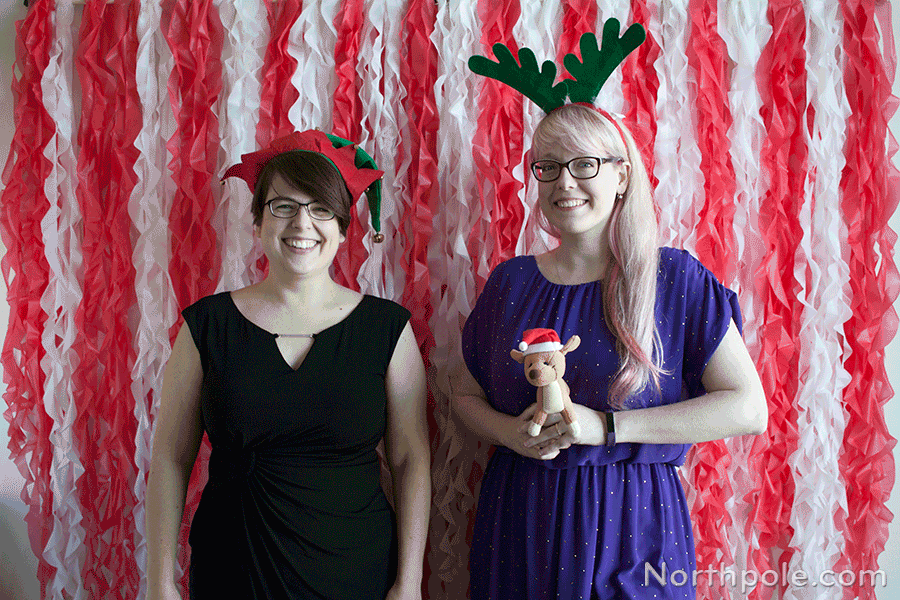 Ruffled Photo Booth Backdrop DIY Ruffled Photo Booth Backdrop for Christmas Parties