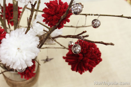Sticks + Pompoms Centerpiece