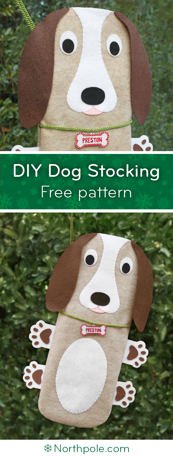 Adorable Doggie Stocking Tutorial • Northpole.com Craft Cottage