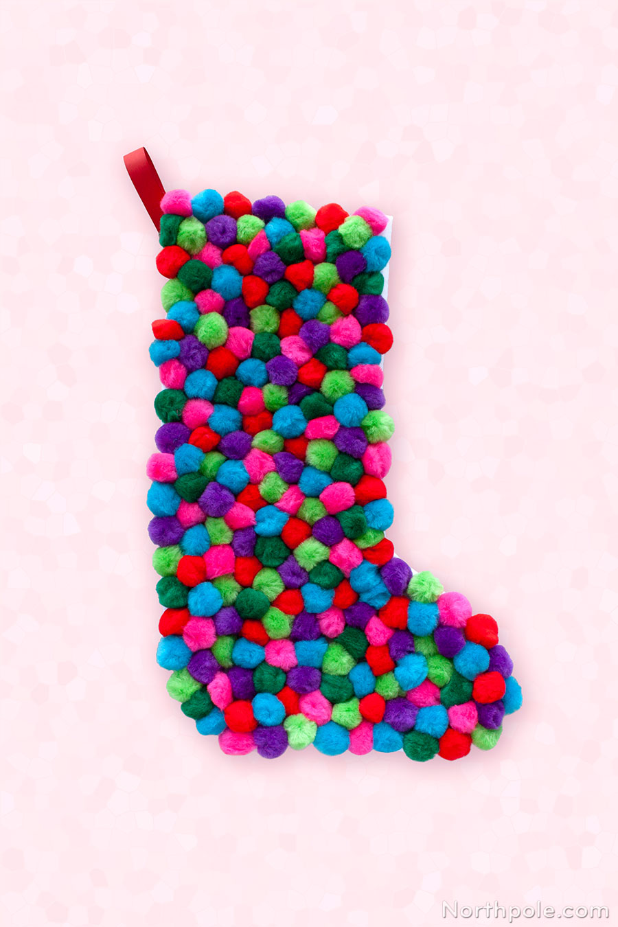 Merry & Bright Pompom Stocking