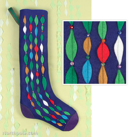 Retro Beaded Stocking