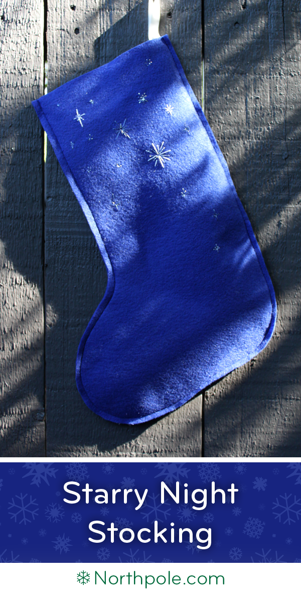 Starry Night Stocking • Northpole.com Craft Cottage