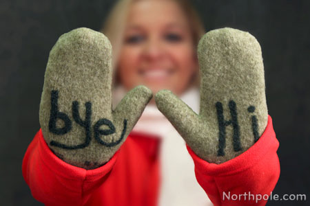 Learn how to make warm wool mitten from shrunken sweaters. Click to view the directions in the Northpole.com Craft Cottage!