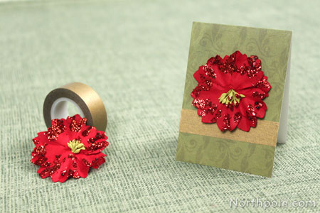 Add washi tape and a paper flower.