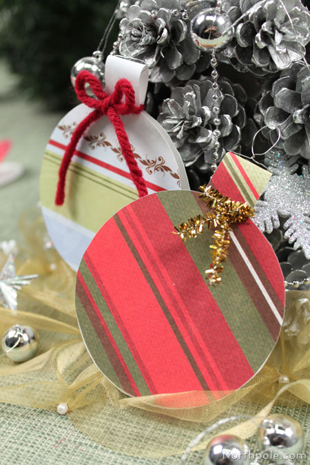 Make ornament shaped gift tags
