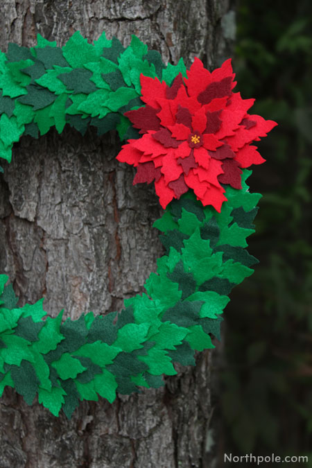 Tattered Poinsettia Wreath