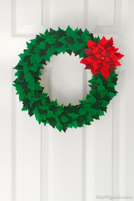 Tattered Poinsettia Wreath