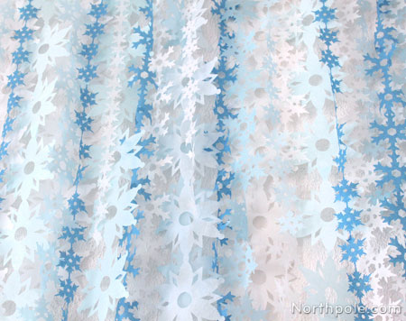 Tissue Paper Snowflake Garland