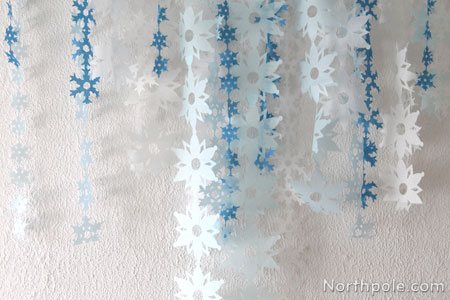 Tissue Paper Snowflake Garland