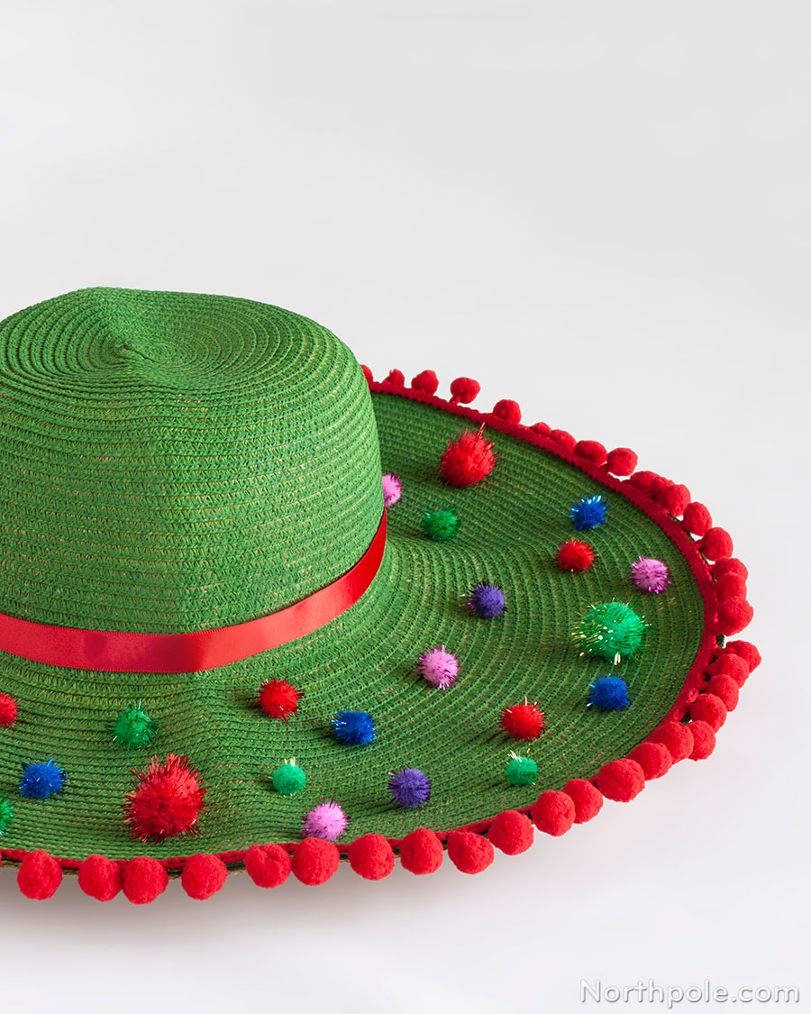 Ugly Christmas in July Hat: Plenty o’ Pompoms