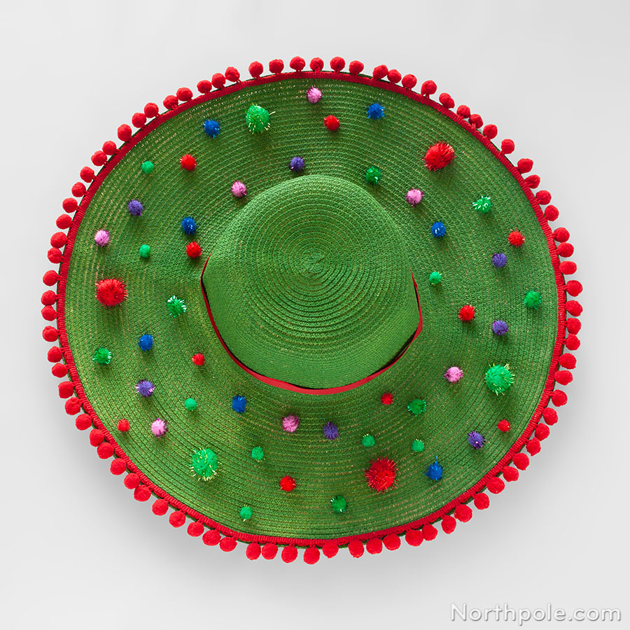 Ugly Christmas in July Hat: Plenty o’ Pompoms