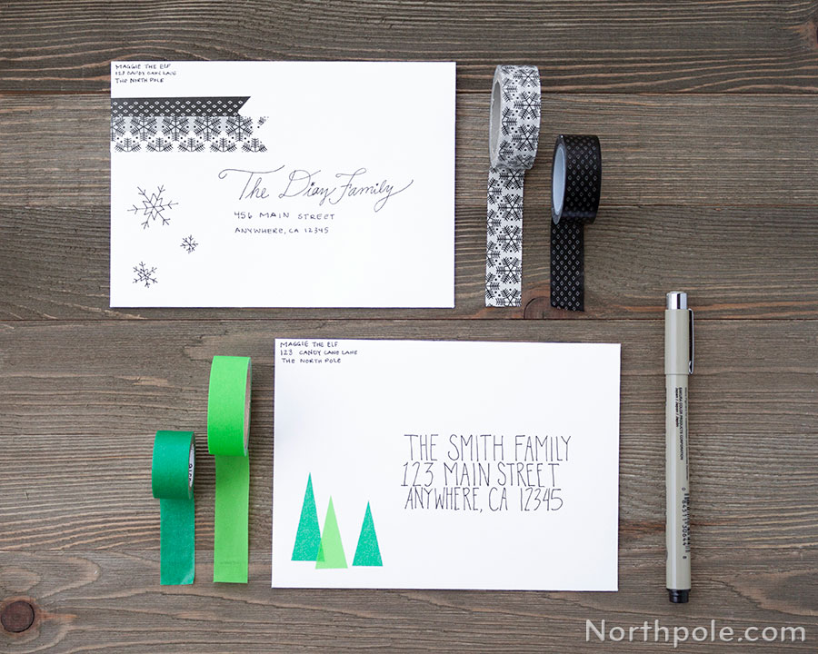 10 Ways to Washi Your Holidays: Easily Embellish Envelopes